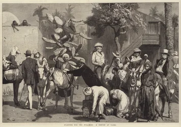 Starting for the Pyramids, a Sketch at Cairo